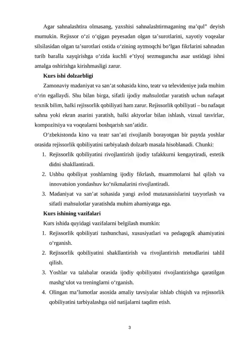 Rejissorlik qobiliyatini tarbiyalash 3