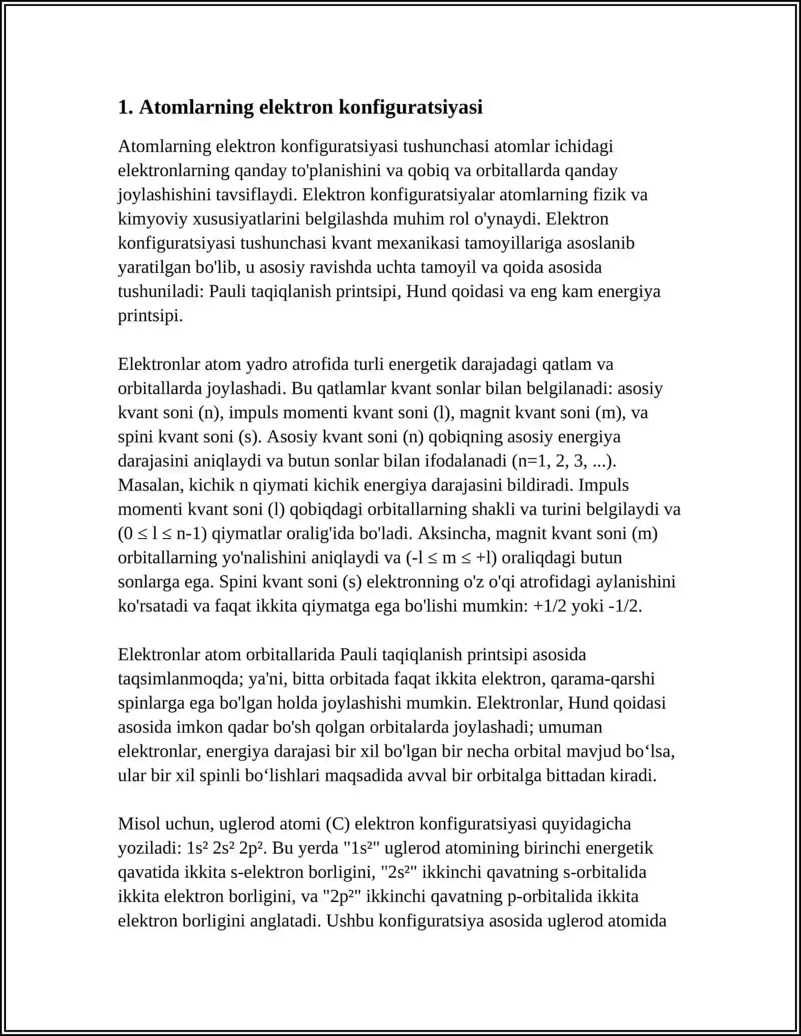 KIMYOVIY BIRIKMALARNING ELEKTRON TUZILISHI VA XOSSALARI 3