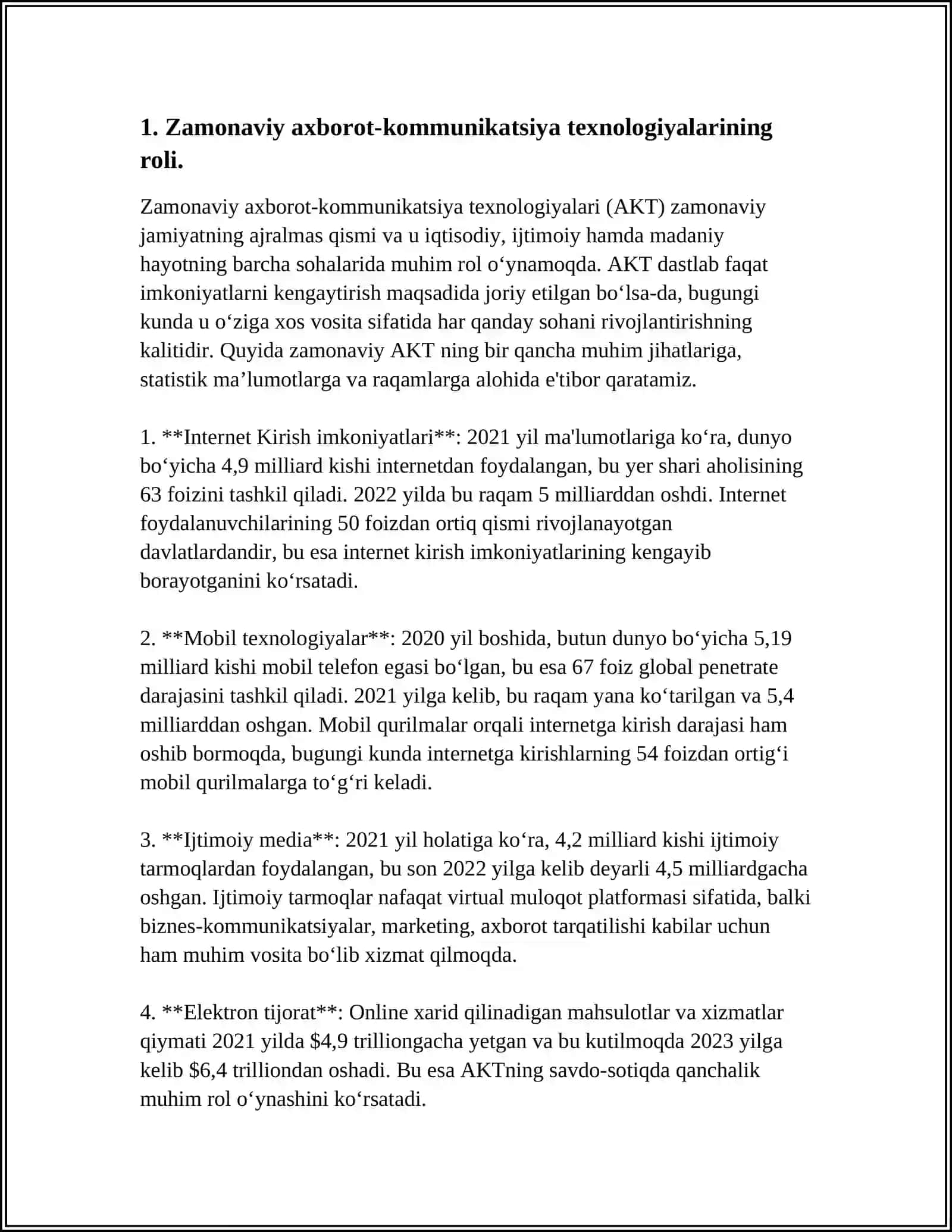 XALQARO BAHOLASH DASTURLARIGA TAYYORGARLIK JARAYONIDA ZAMONAVIY AXBOROT-KOMMUNIKATSIYA TEXNOLOGIYALARINI QÒLLASH 3