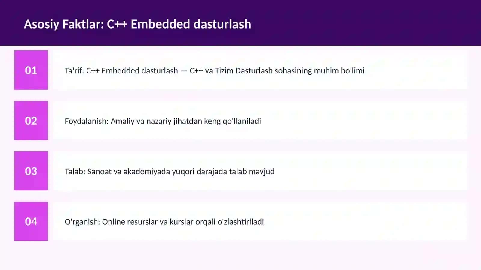 C++ VA TIZIM DASTURLASH 3
