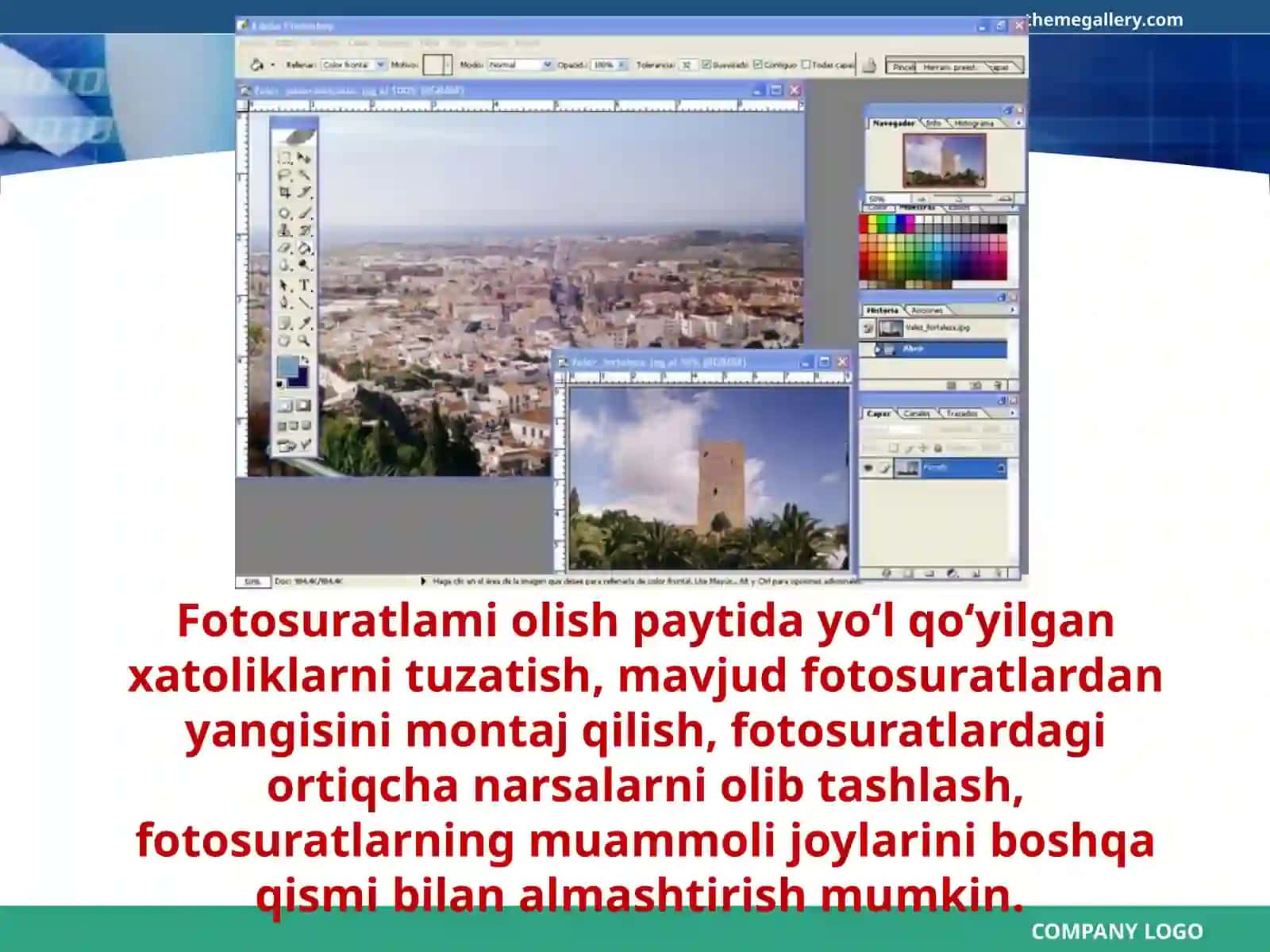 PhotoShop – rastrli grafik muharririda ishlash asoslari. PhotoShopinterfeysi 3
