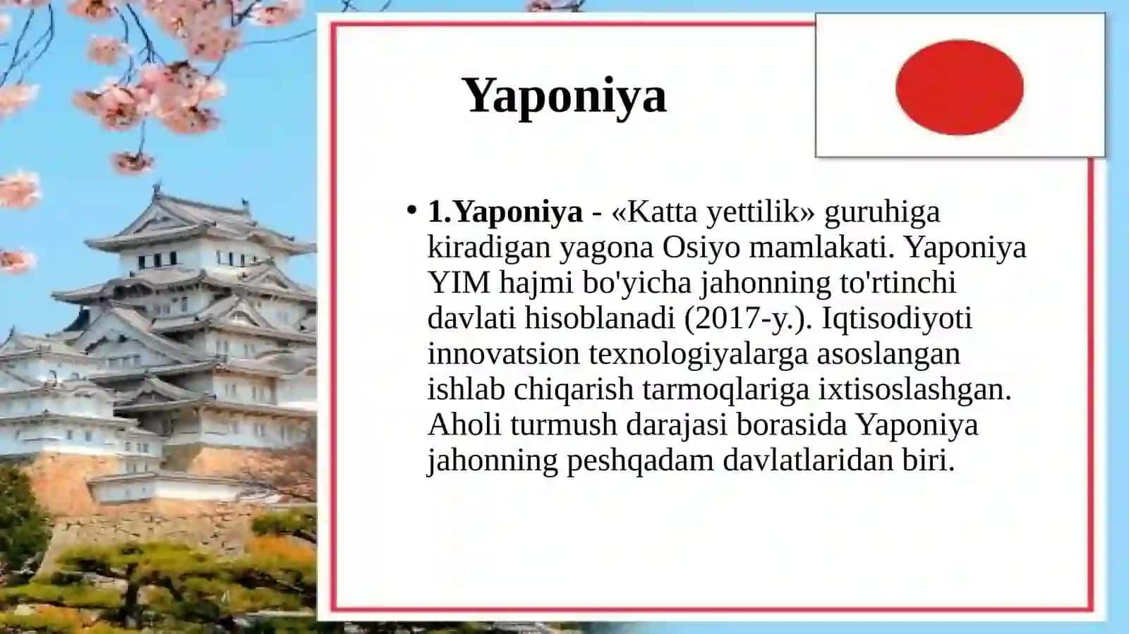 9-sinf Geografiya fanidan Osiyo mamlakatlarining iqtisodiy rivojlanganligi ochiq dars taqdimoti 3