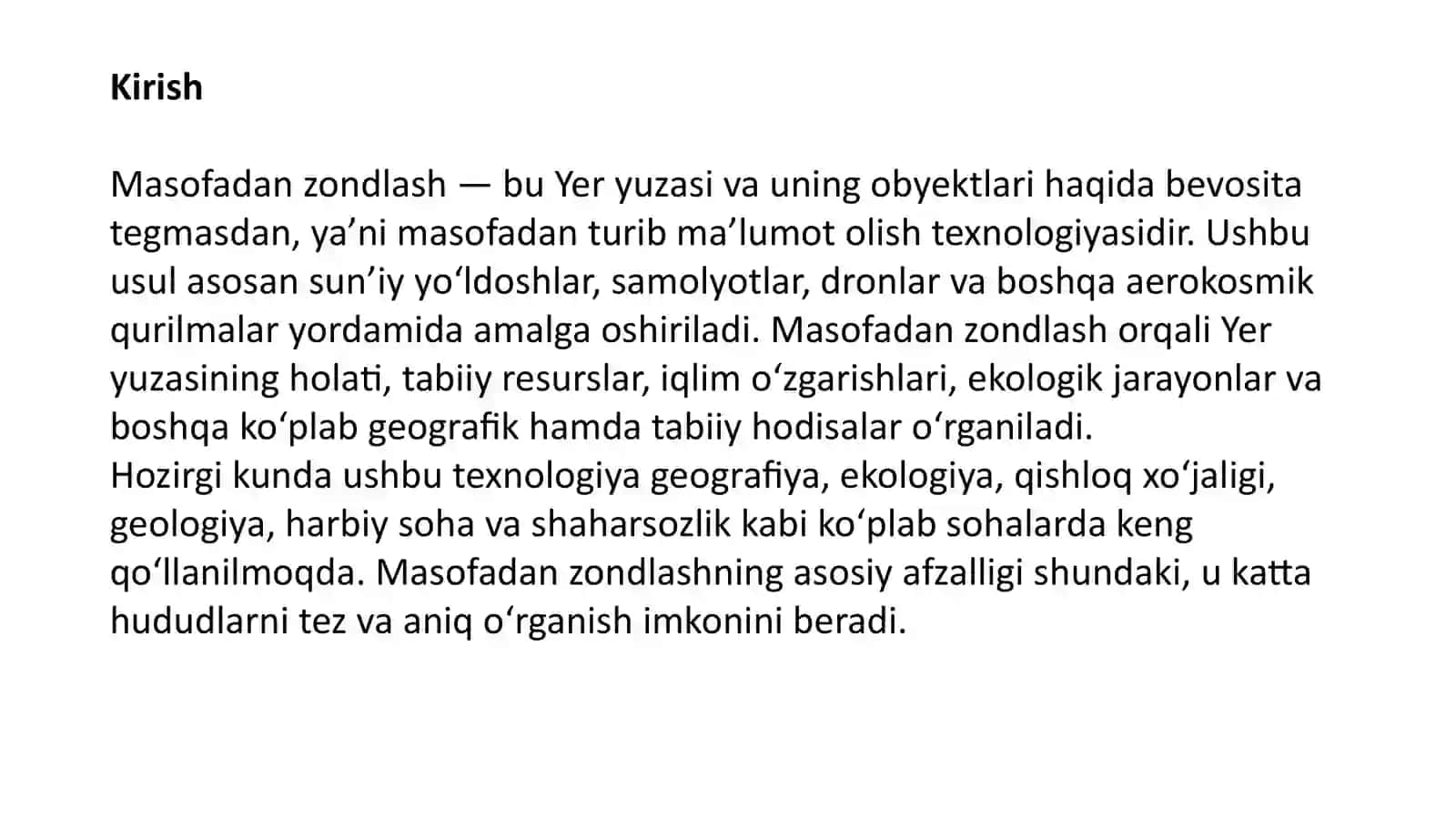 Masofadan Zondlash haqida tushuncha 3