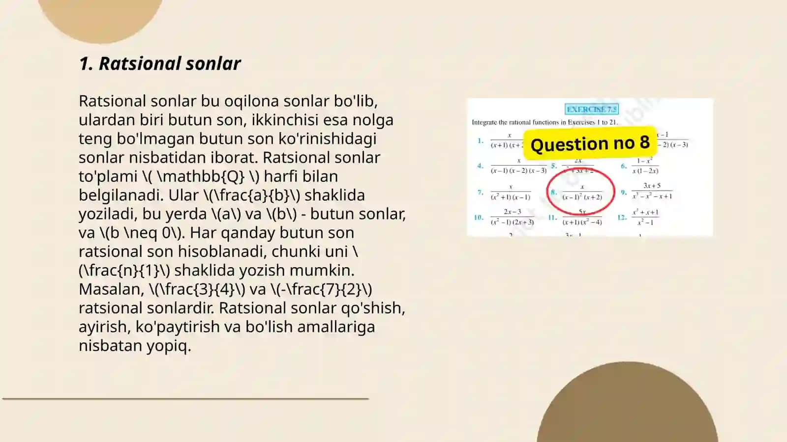 Ratsional sonlar 3