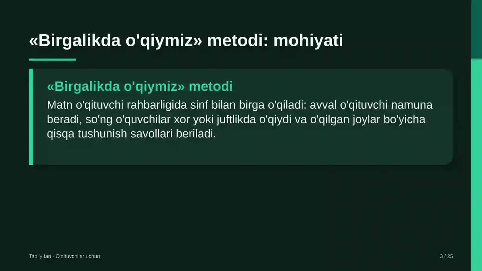 tabiiy fan darslarida birgalikda o'qiymiz metodidan foydalanish 2341 3