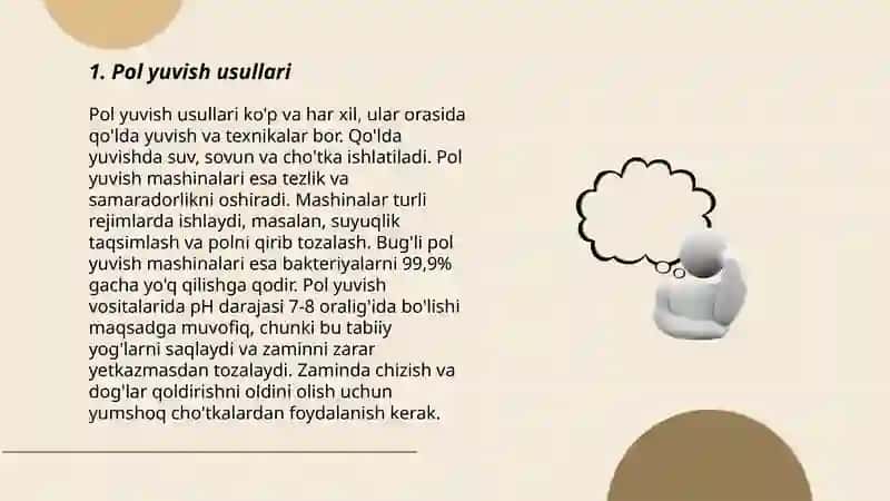 Tibbiy shifoxonada inshoatlarni tozalash turlari 3