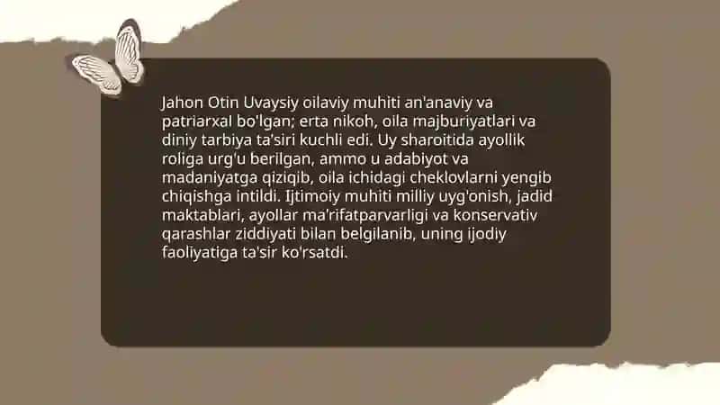 Jahon Otin Uvaysiy hayoti va adabiy faoliyati 3