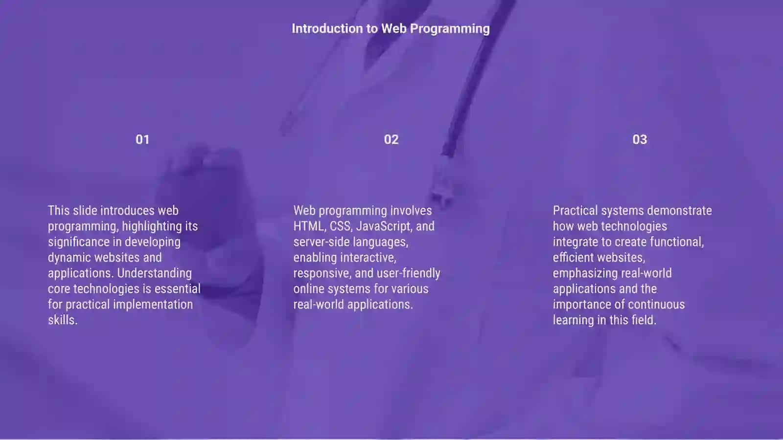 Web Programming based Practical Systems 3