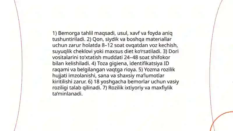 Tashxislash maqsadida labarator tekshirish uchun materiallarni yig'ish, saqlash va jo'natish tartib qoidalari 3