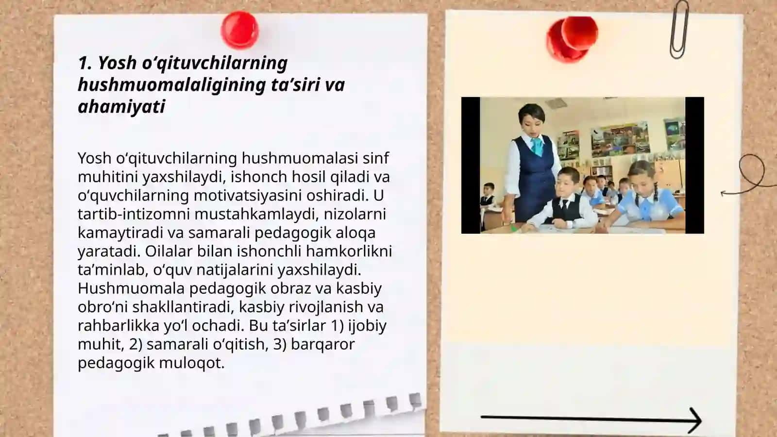 Yosh oʻqituvchilarning hushmuomalaligi, nazokati, dilkashligi va pedagogik takti 3