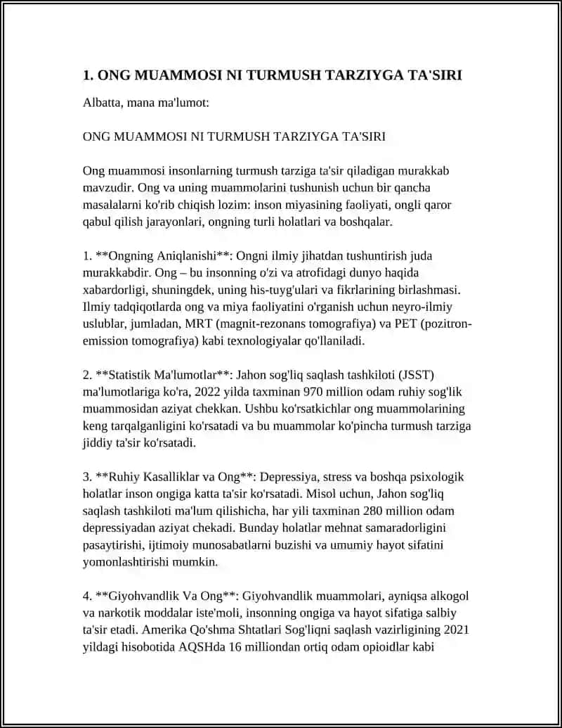 Ong muammosi va tibbiyot psixologiyasi 3