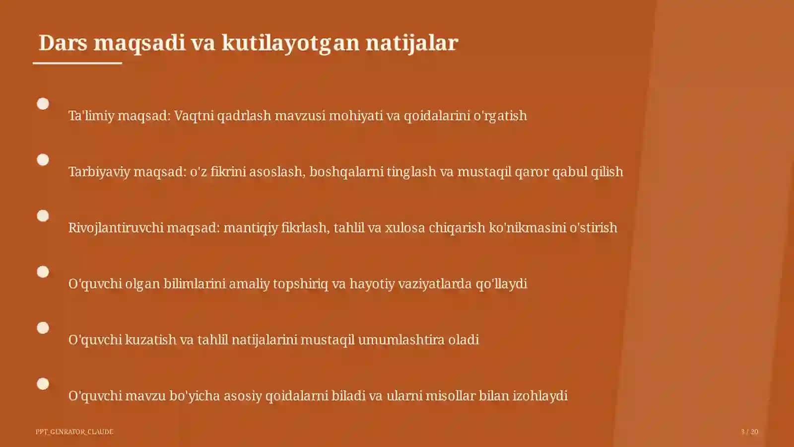 Vaqtni qadrlash (4-sinf) 3