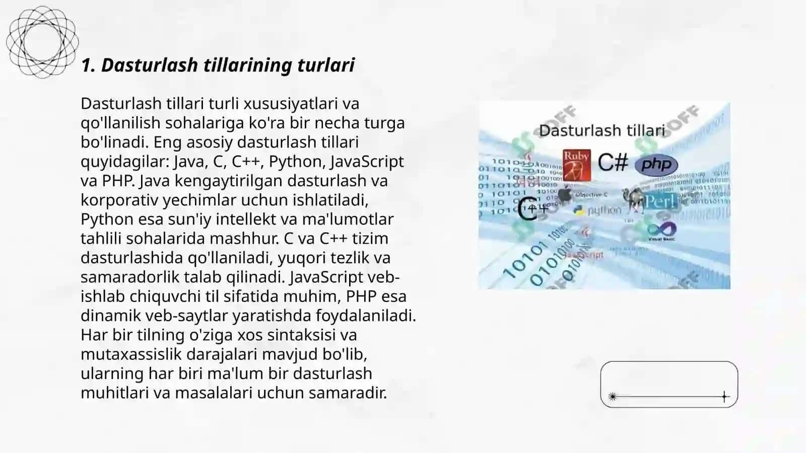 Dasturlash Tillarining Turlari 3