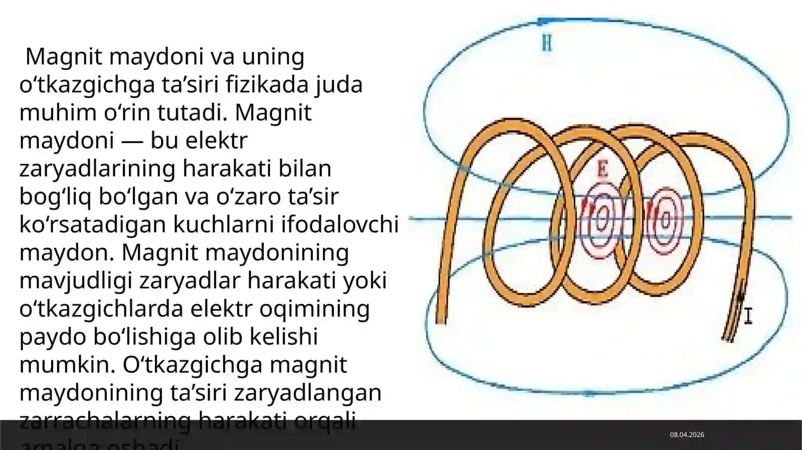 Magnitmaydondagitoklio‘tkazgichgata‘sirqiluvchikuch 3