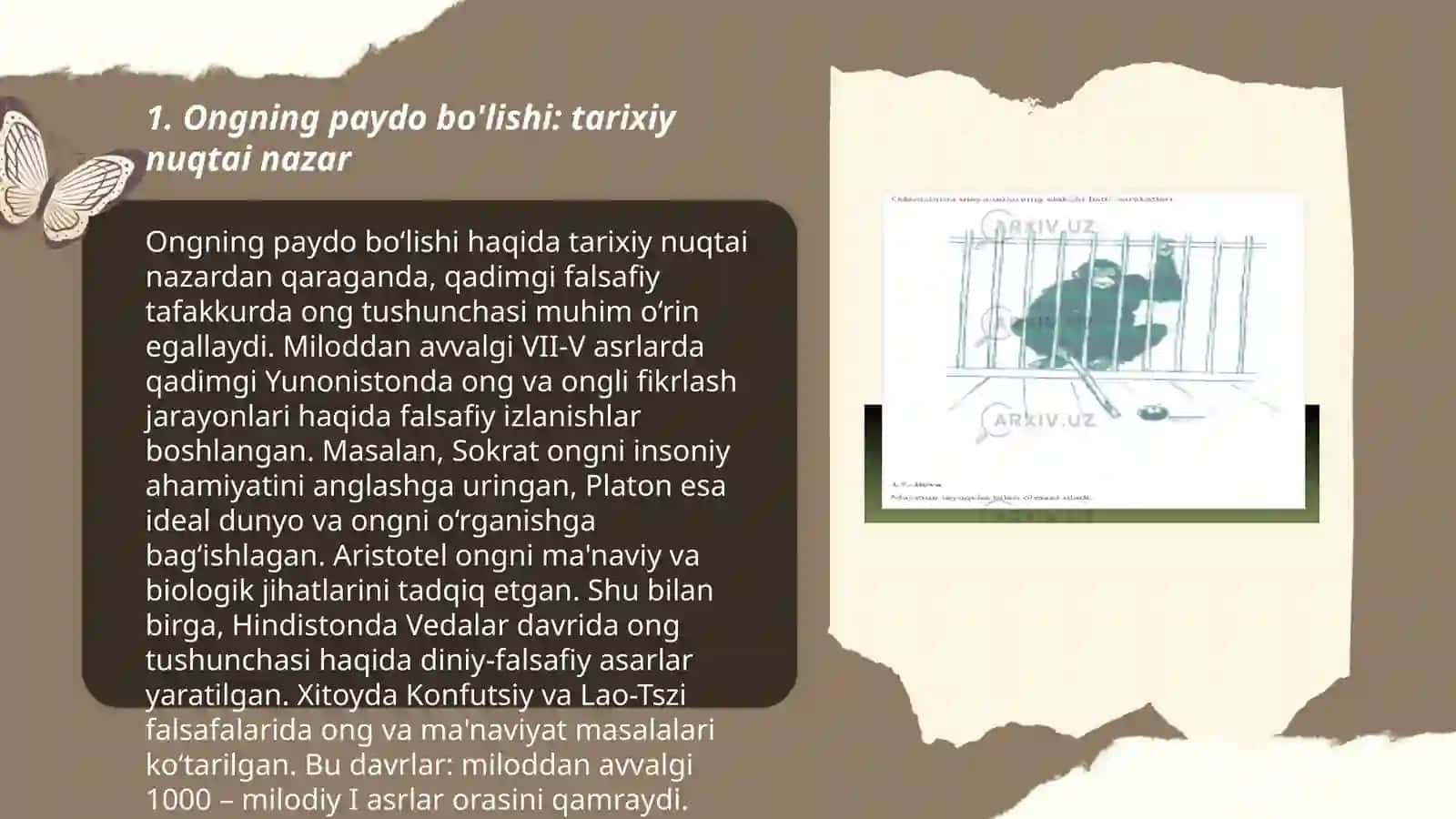 Ongning paydo boʻlishi va uning taraqqiyoti 3