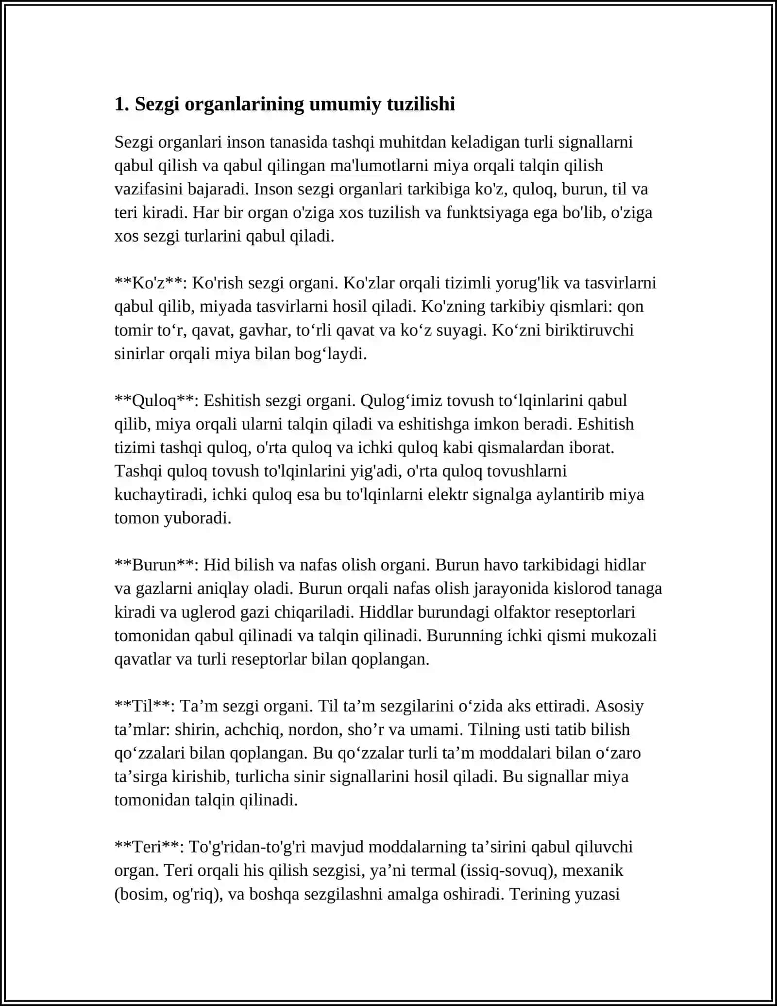 SEZGI ORGANLARI VA KOʻZNING TUZILISHI 3