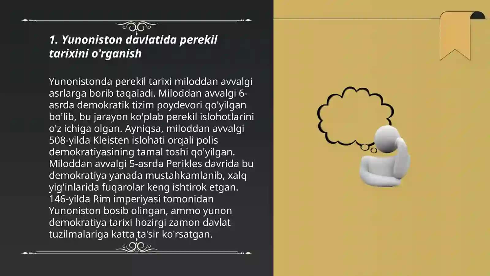 Yunoniston Davlatida Perekil Tarixini O'rganish 3
