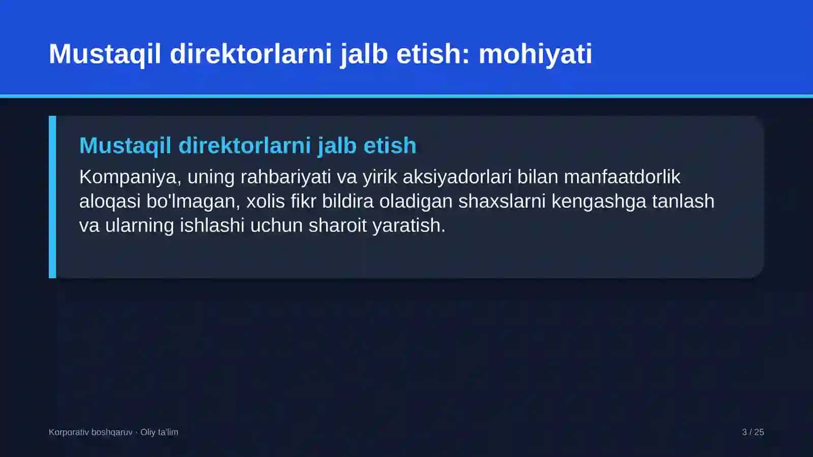 qishloq qurilishida mustaqil direktorlarni jalb etish 2211 3