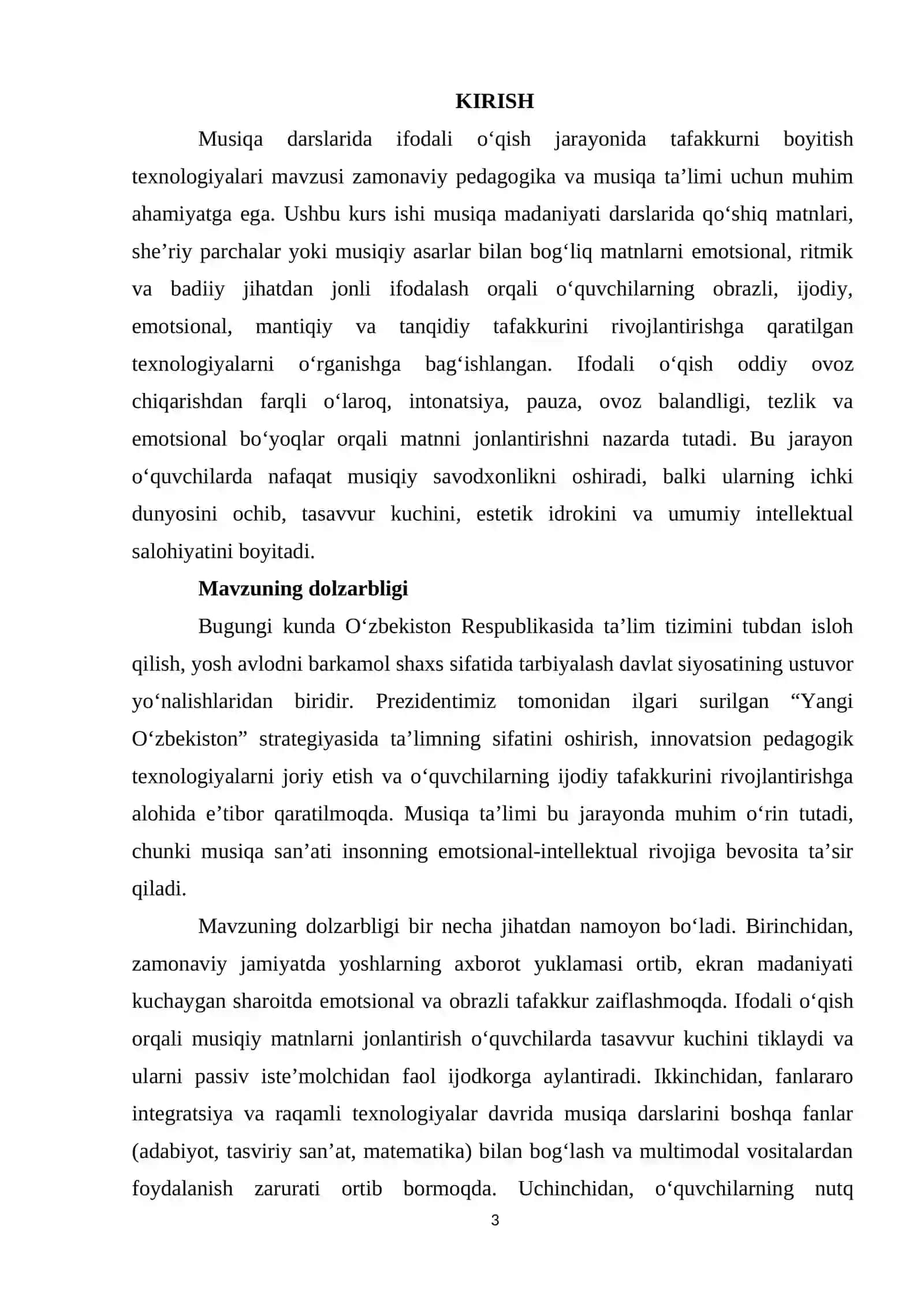 Musiqa darslarida ifodali oʻqish jarayonida tafakkurni boyitish texnologiyalari 3