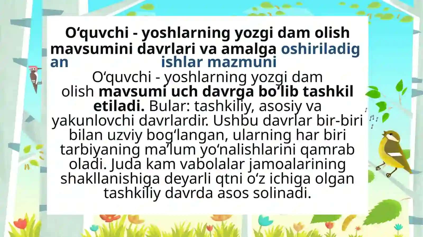 O‘quvchi-yoshlarning yozg‘idamoliṣ mavsumini davrlari va amalga oshiriladigan ishlar 3