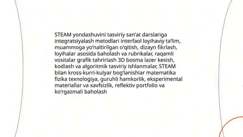 Tasviriy San'at Darslarini Tashkil Etishda STEAM Yondashuv Asosida Zamonaviy Pedagogik Texnologiyalardan Foydalanish 3