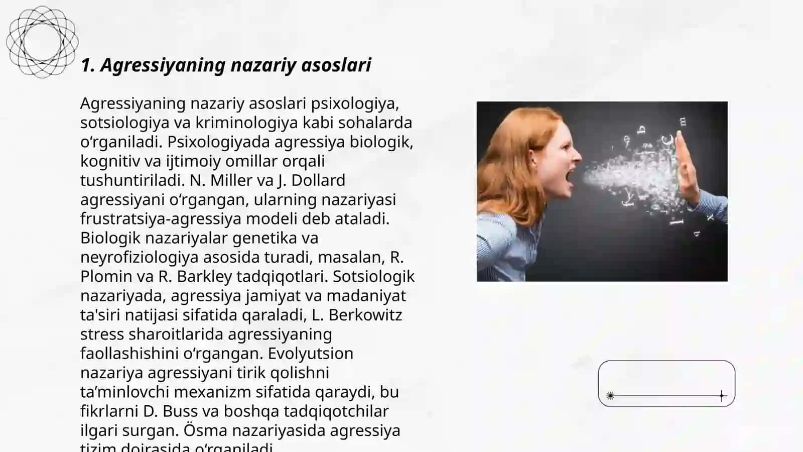 Agressiya va uning shakillari verbal jismoniy agressiya 3