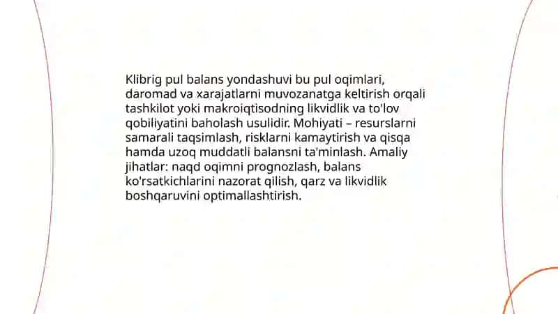 Klibrig pul balans yondashuv 3