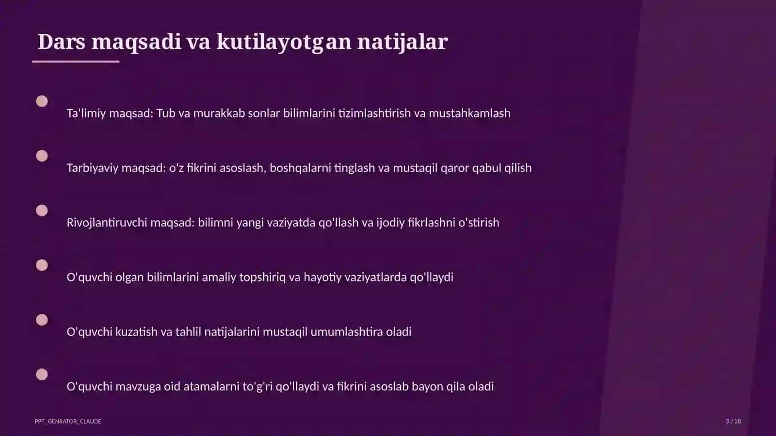 Tub va murakkab sonlar (5-sinf) 3