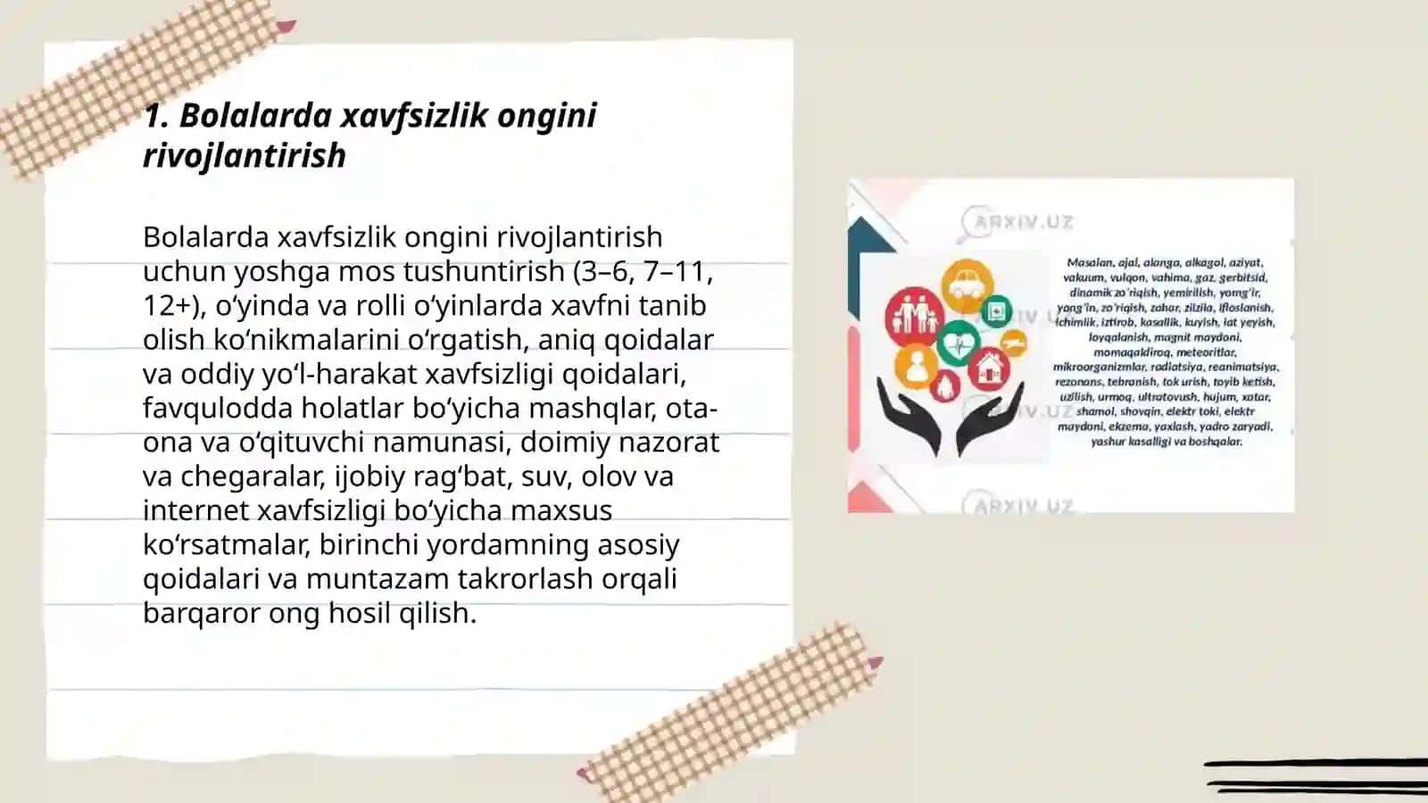 Bolalarda hayot xavfsizligi koʻnikmalarini shakllantirish 3