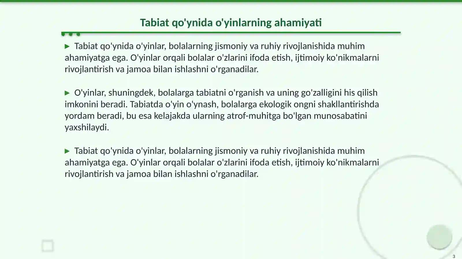 MTTlarda tabiat qo'ynida turli xildagi o'yinlarni tashkil etishni mazmunini yoritib berish 3