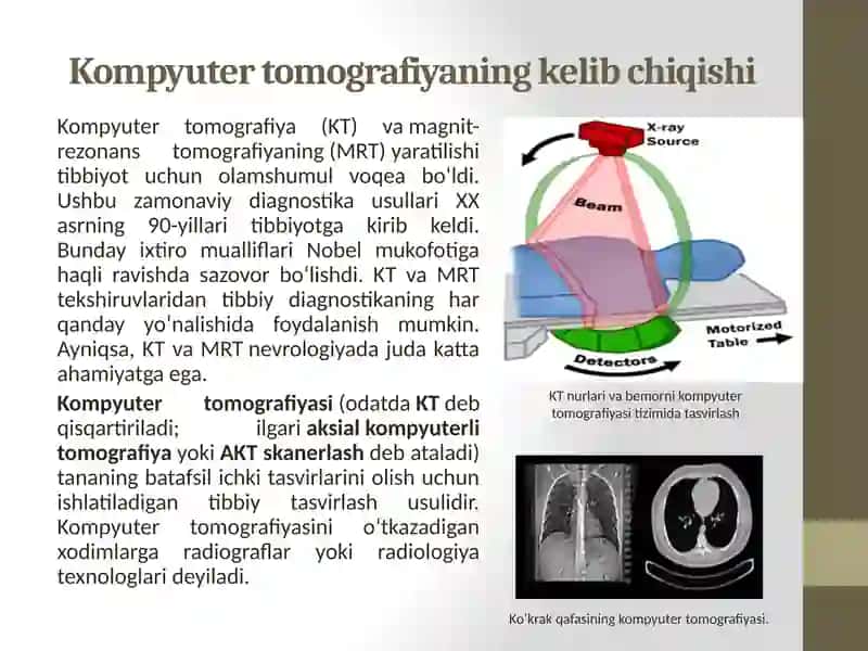 Kompyuter Tomografiyasi va Uni ishlashining fizik asoslari 3