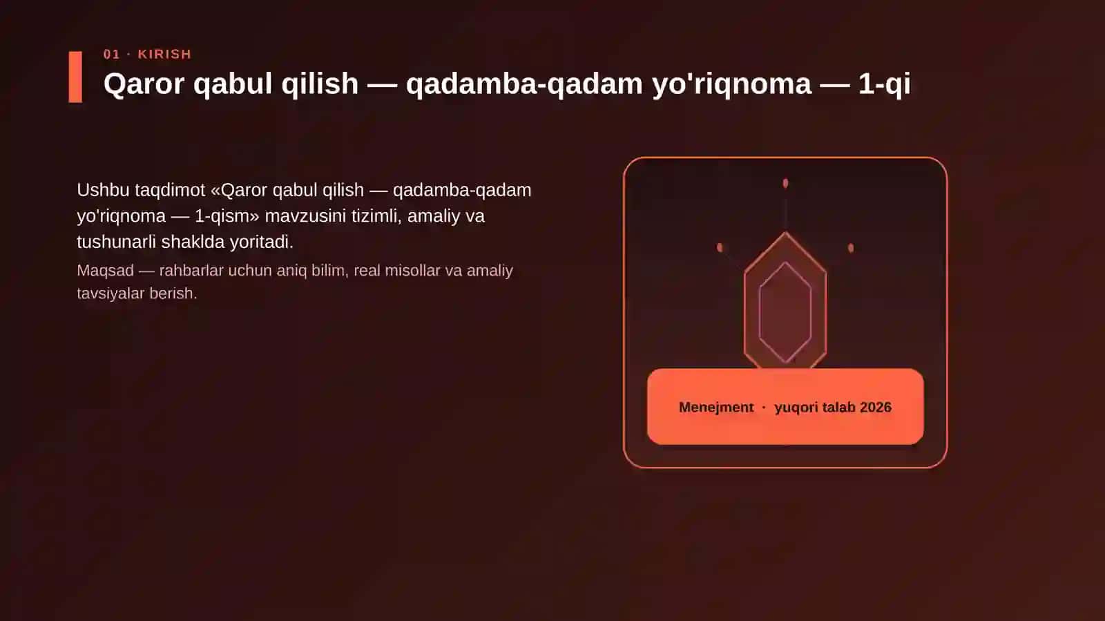 Qaror qabul qilish — qadamba-qadam yo'riqnoma — 1-qism 3