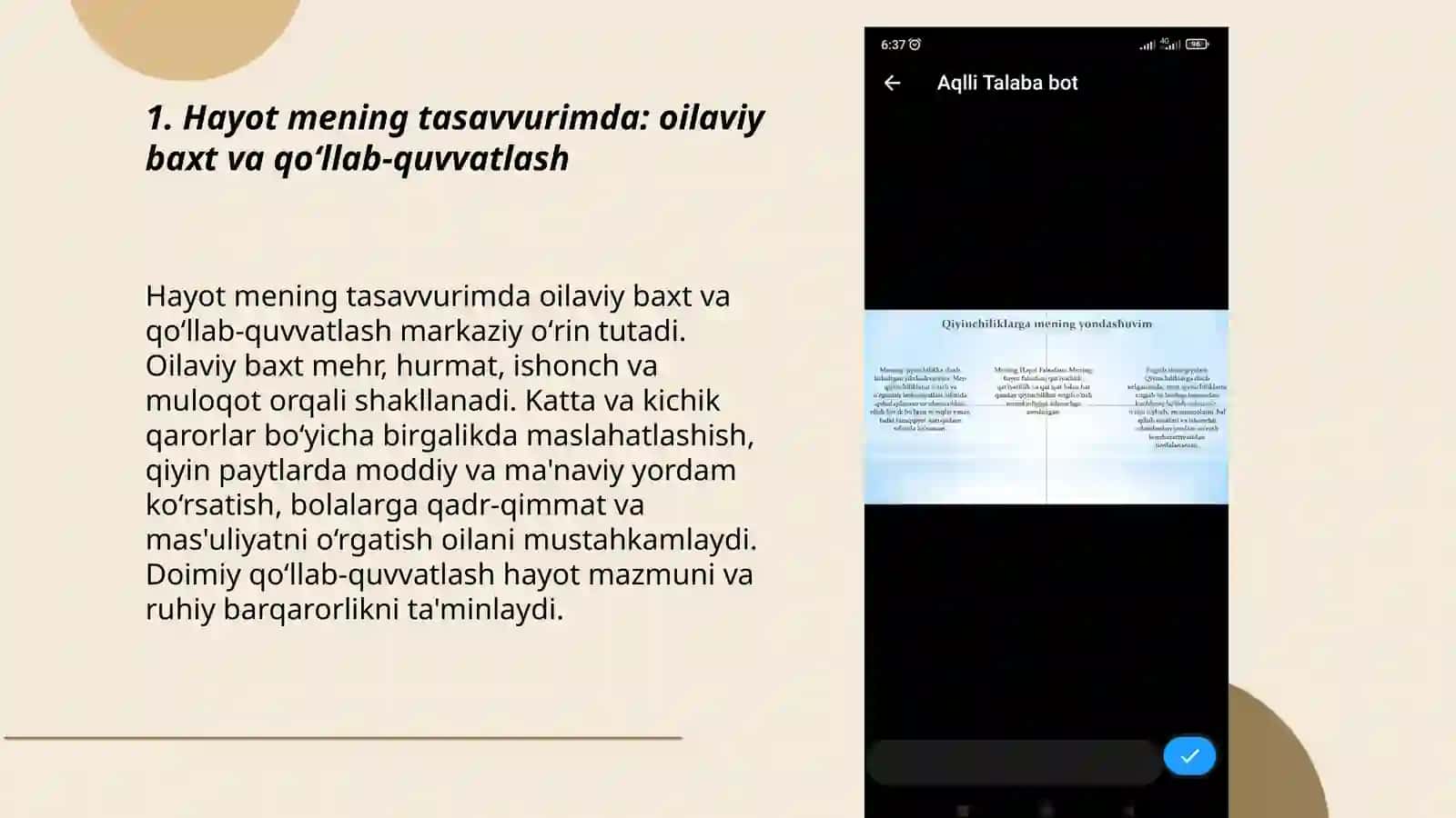 Hayot mening tasavvurimda 3