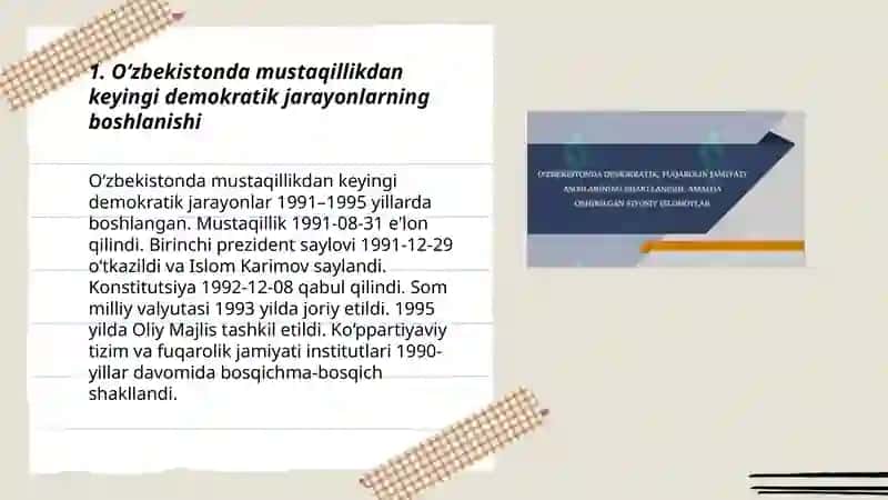 Oʻzbekistonda demokratik fuqarolik jamiyati asoslarining shakllanishi 3
