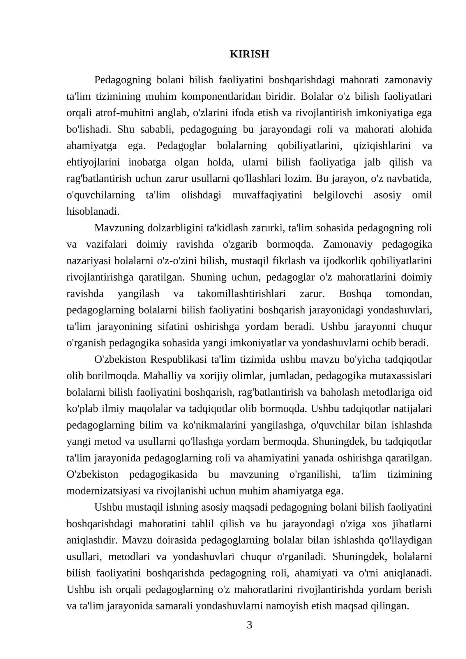 Pedagogning bolani bilish faoliyatini boshqarishdagi mahorati 3