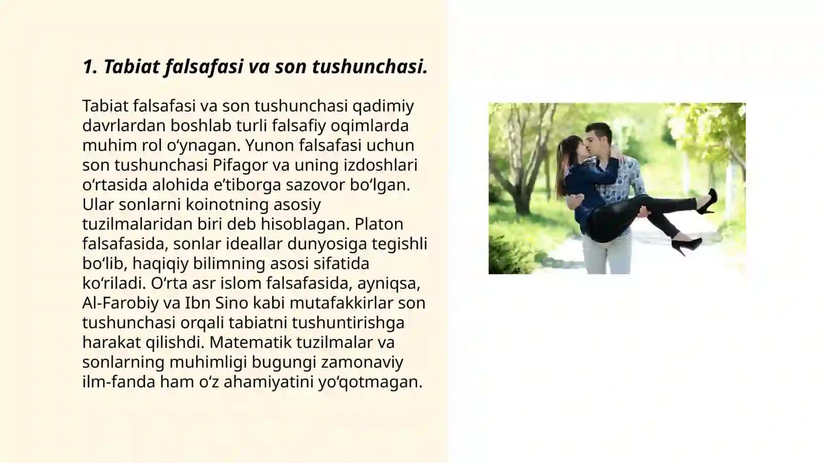 Tabiat falsafasi va son tushunchasi 3