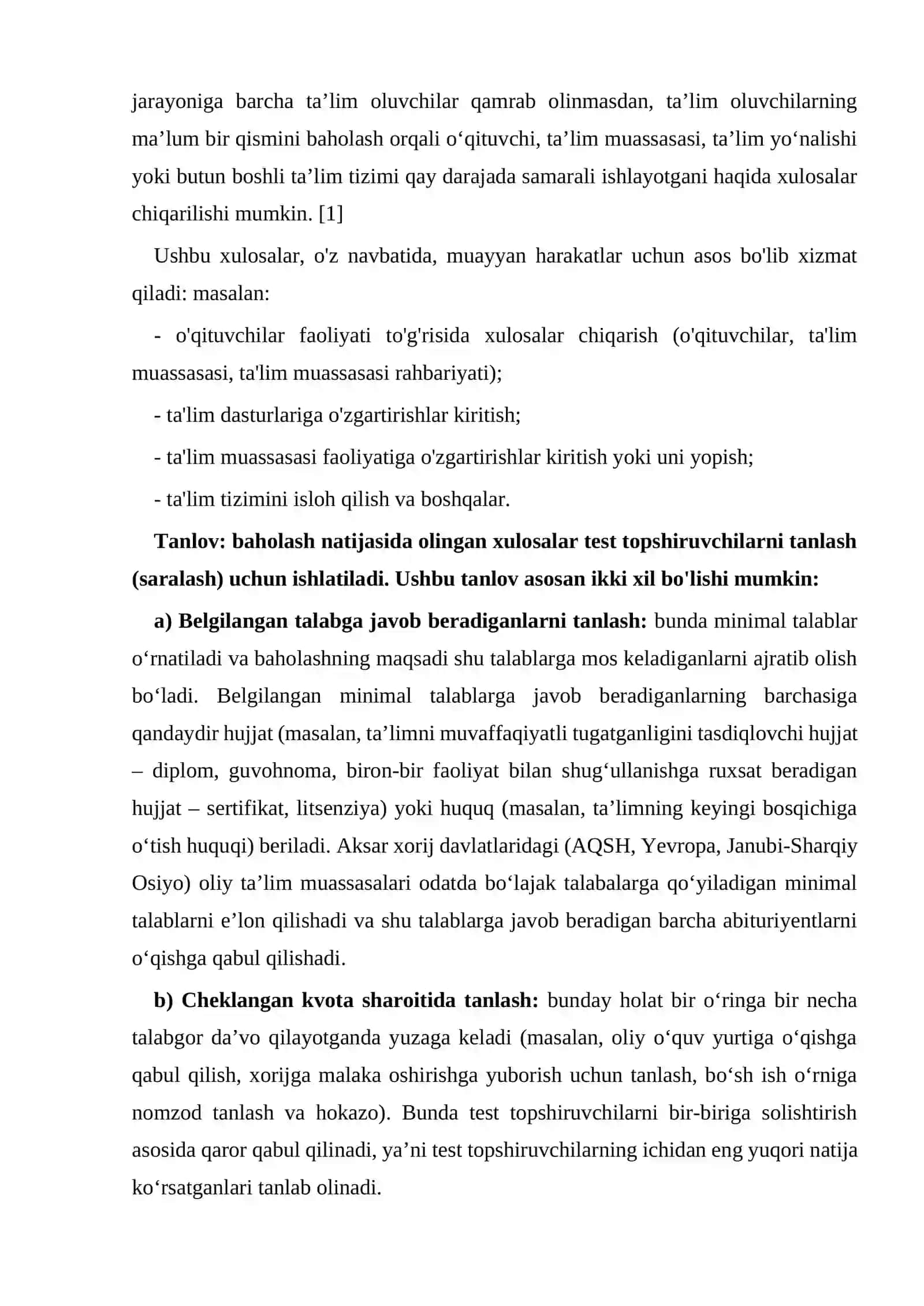Pedagogik testlar, ularning turlari va maqsadi. Pedagogik test mazmuni Test topshiriqlari shakllari. Yopiq va ochiq test topshiriqlari Ta’limda kompyuterlashtirilgan testlar Gomogen testning ishonchliligi va validligi 3