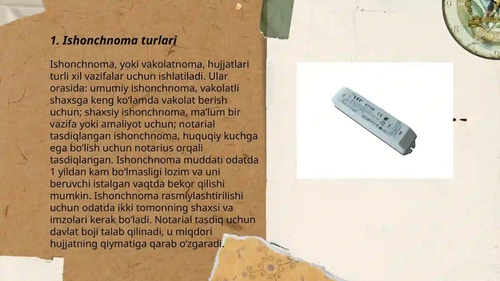 Ishonchnoma va maʼlumotnoma 3