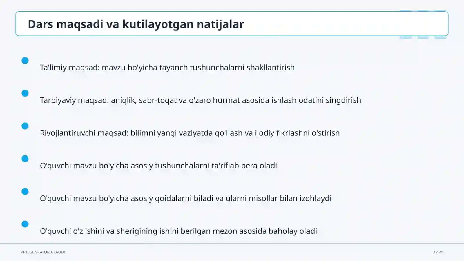 Texnologiya xonasida xavfsizlik qoidalari (5-sinf) 3
