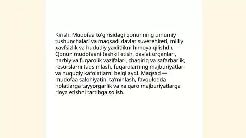 Mudofaa to'g'risida 3