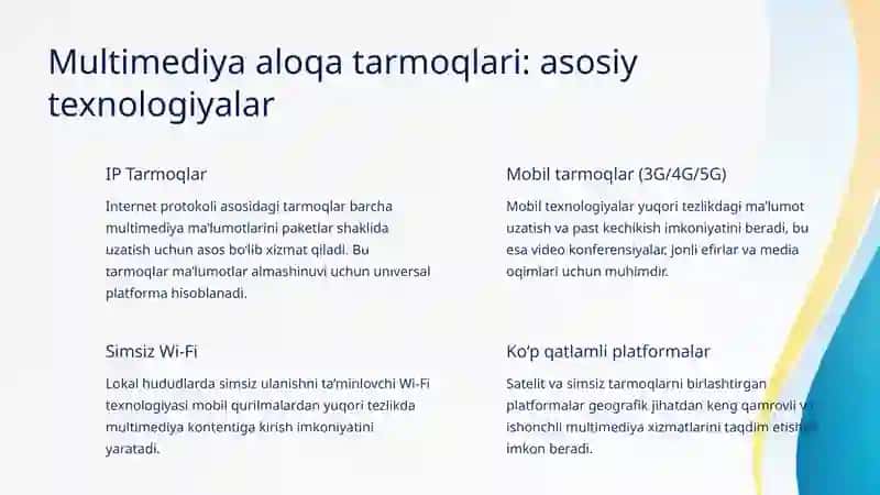 Multimediya aloqa tarmoqlari 3
