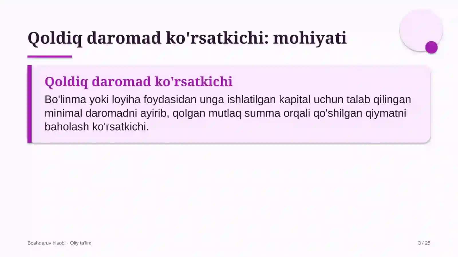 Yangiliklar saytlarida qoldiq daromad ko'rsatkichidan foydalanish 3