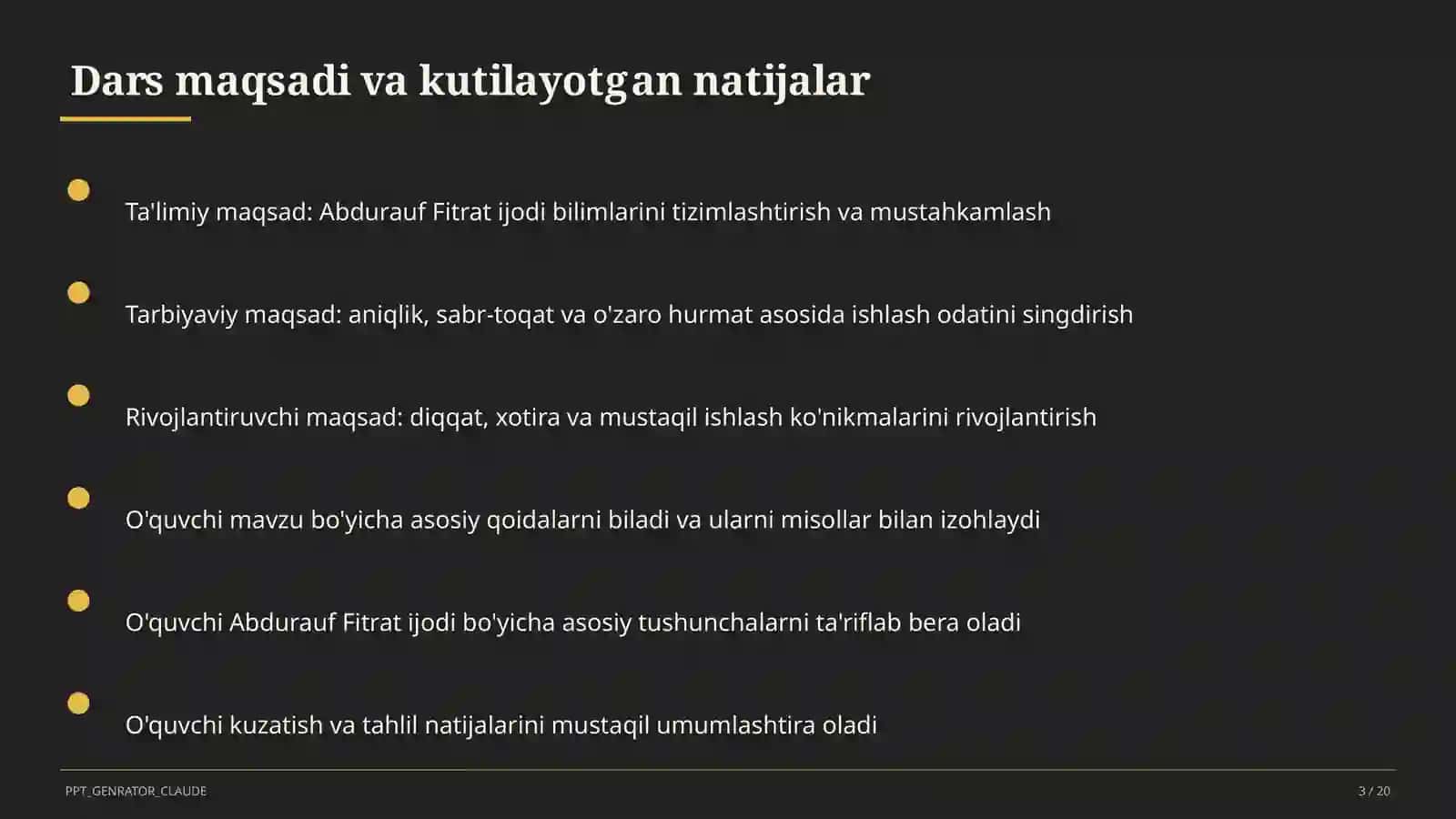 Abdurauf Fitrat ijodi (9-sinf) 3