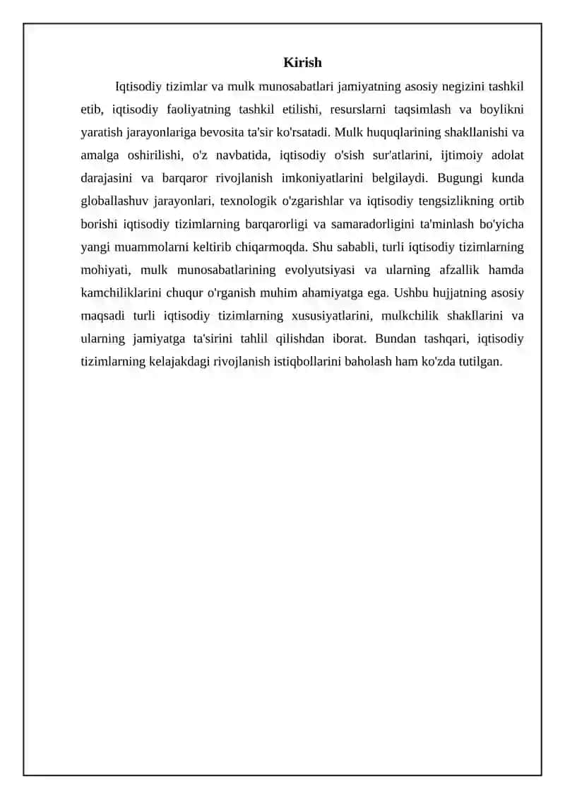 Iqtisodiy tizimlar va mulkchilik munosabatlari 3