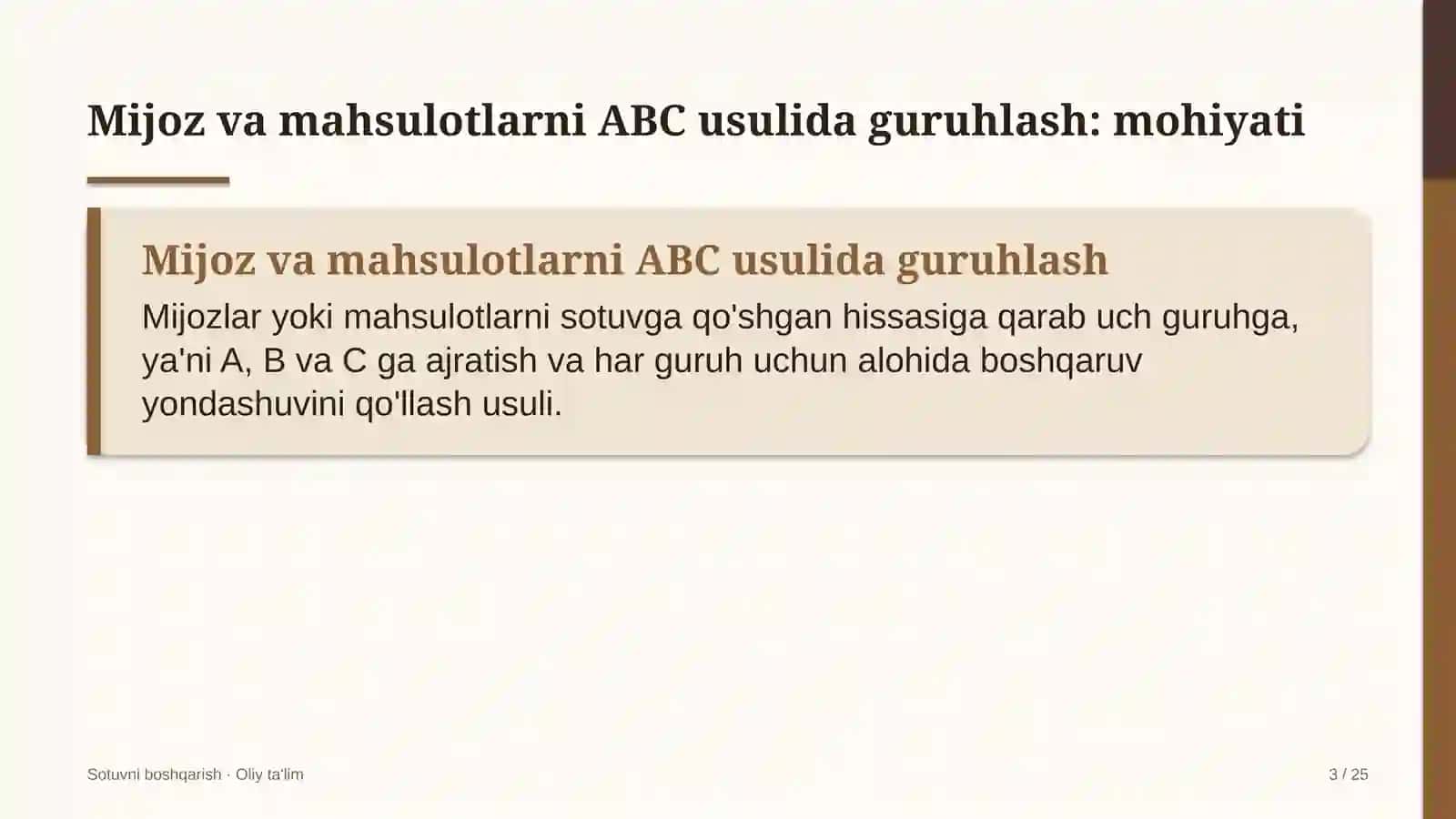 yoga studiyalarida mijozlar va mahsulotlarni abc usulida guruhlash 1543 3