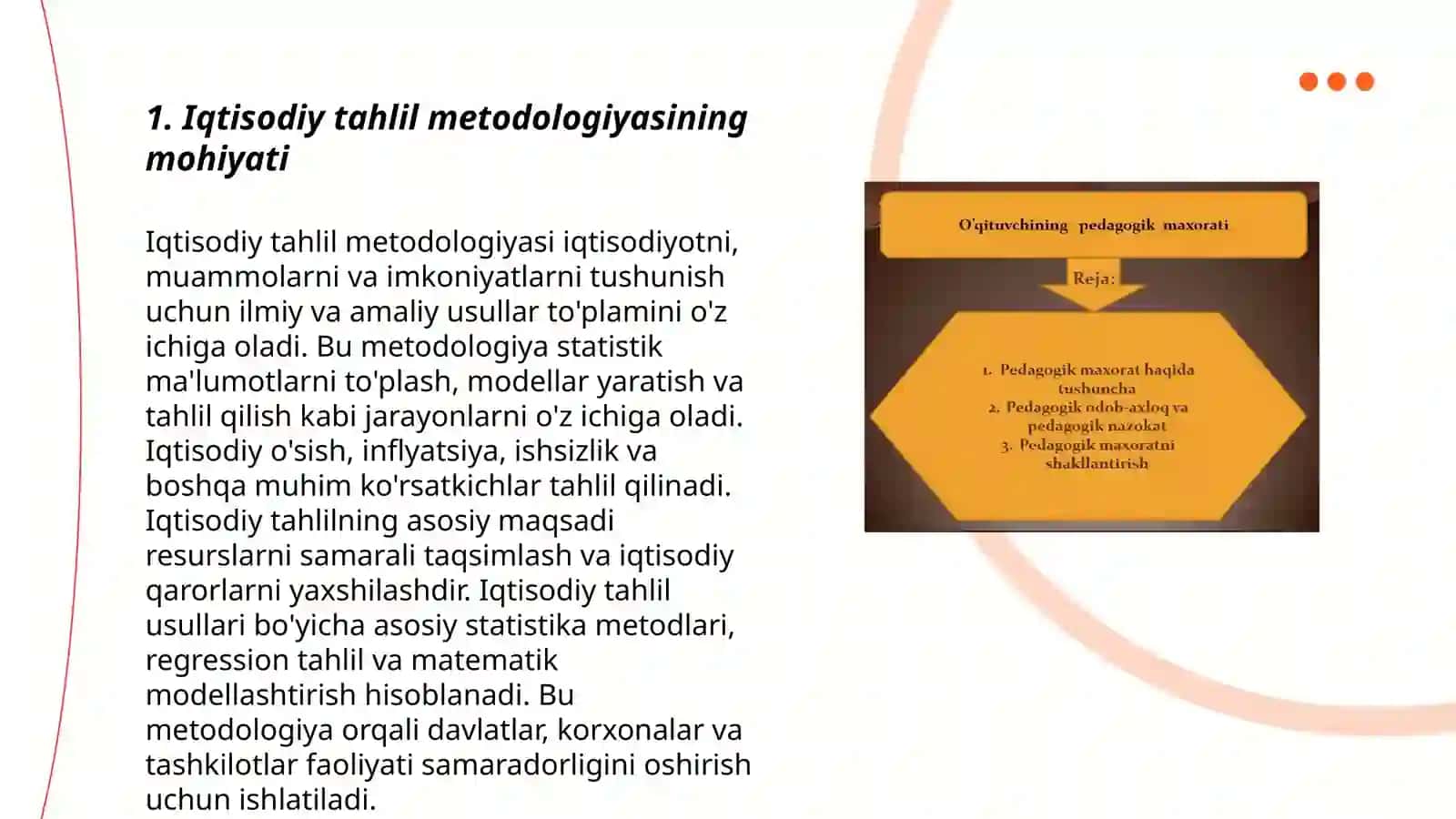 Iqtisodiy tahlil metodologiyasi haqida tushuncha va uning asosiy elementlari taysifi 3