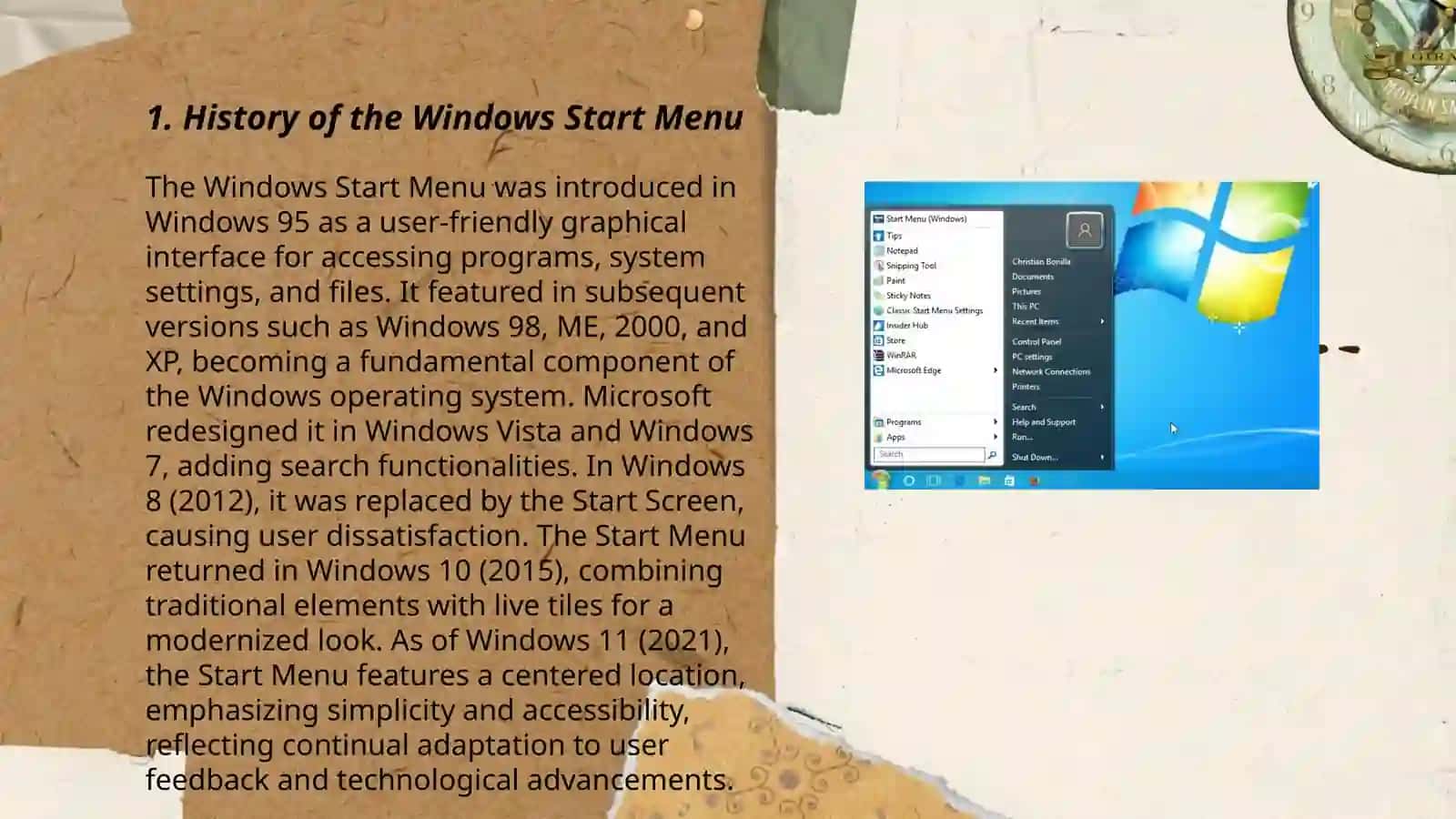Windows start menu 3
