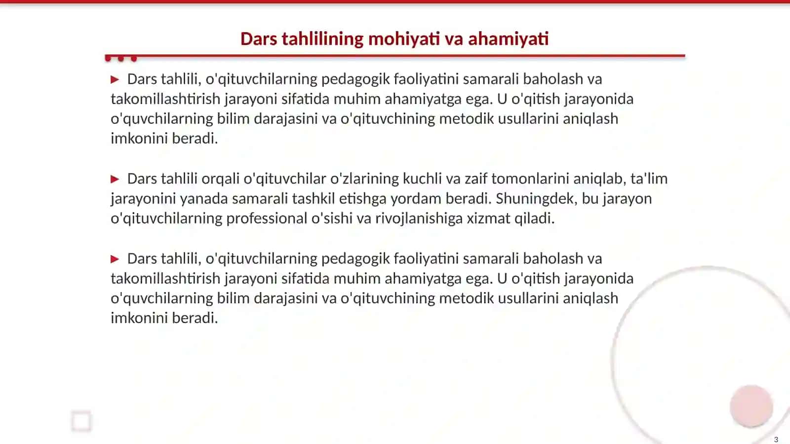 Kasbiy talimda darslarni tahlil qilish xususiyati va ahamiyati 3