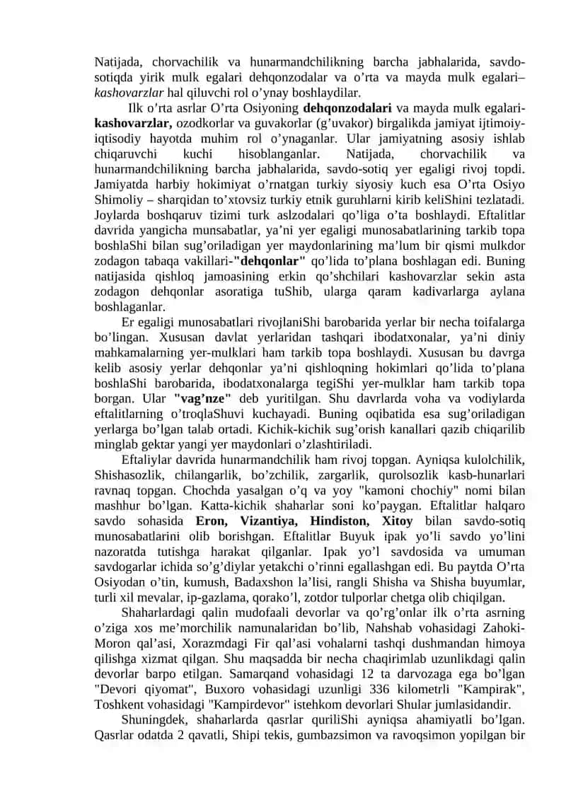Ilk o‘rta asrlarda davlatchilik: ijtimoiy-siyosiy, iqtisodiy va madaniy hayot (V-IX asrlar) 3