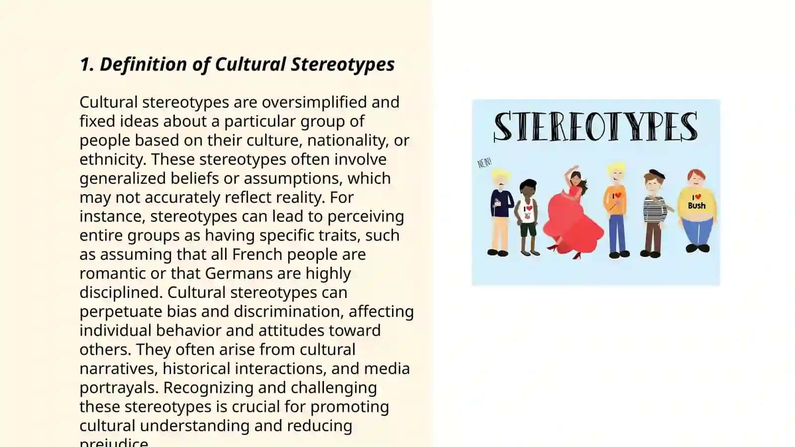 Cultural stereotypes 3